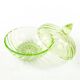 Art Deco bonbonniere with lid, pressed uranium glass, Poland, 1930s