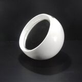 Space Age Ball Shaped Weighted White Ceramic Table Mirror