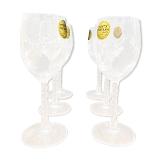Lot 6 glasses Crystal of Arques