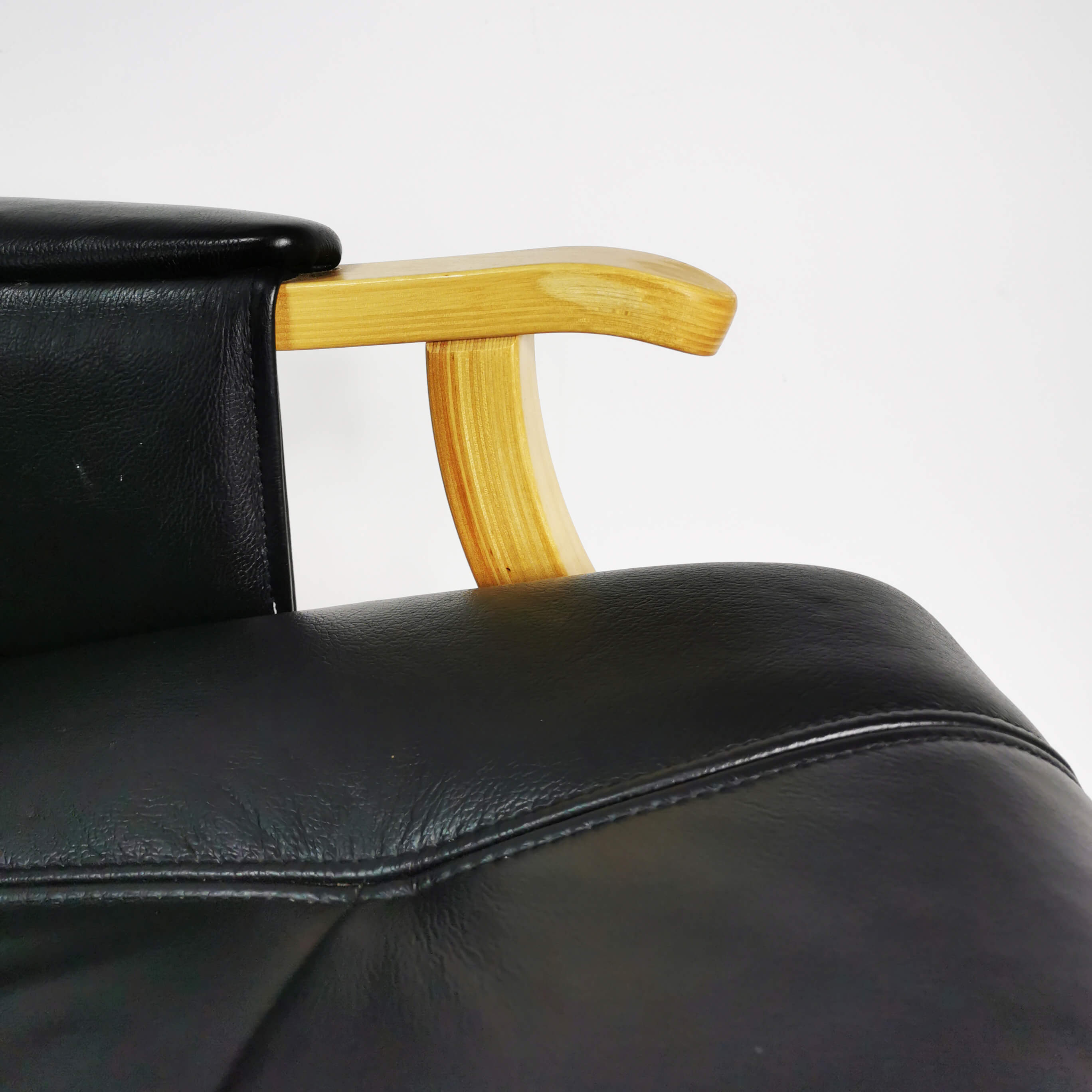 Leather reclining armchair, Nordic Easy Chair, Denmark.