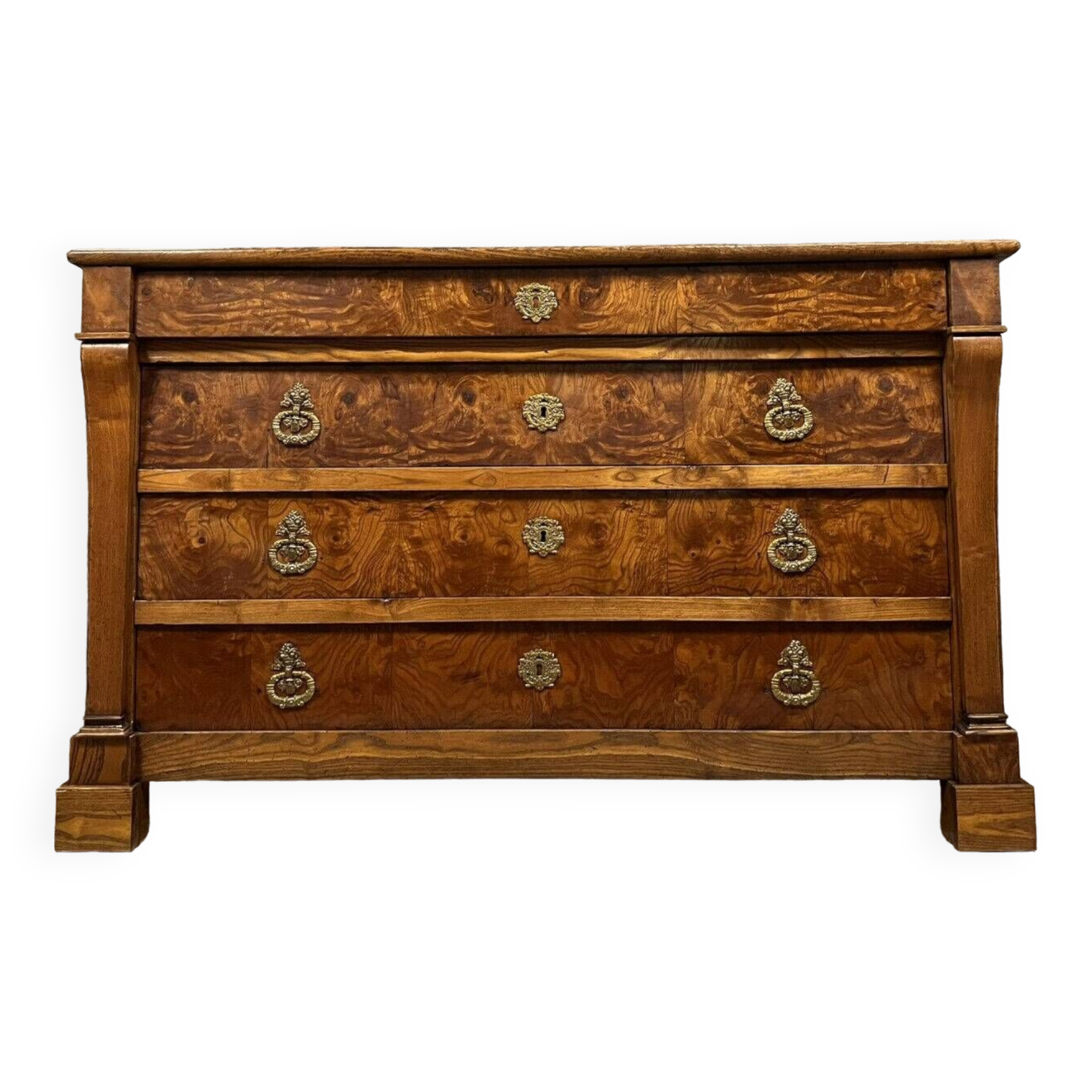 Commode époque Empire en orme circa 1810-1820