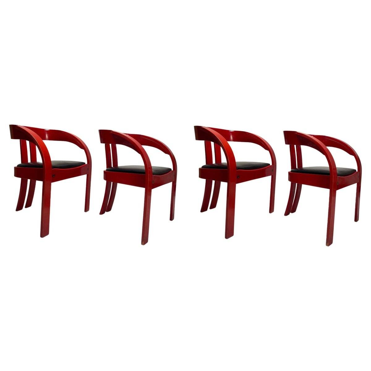 Elisa Armchairs by Giovanni Battista Bassi, 1960s, Set of 4