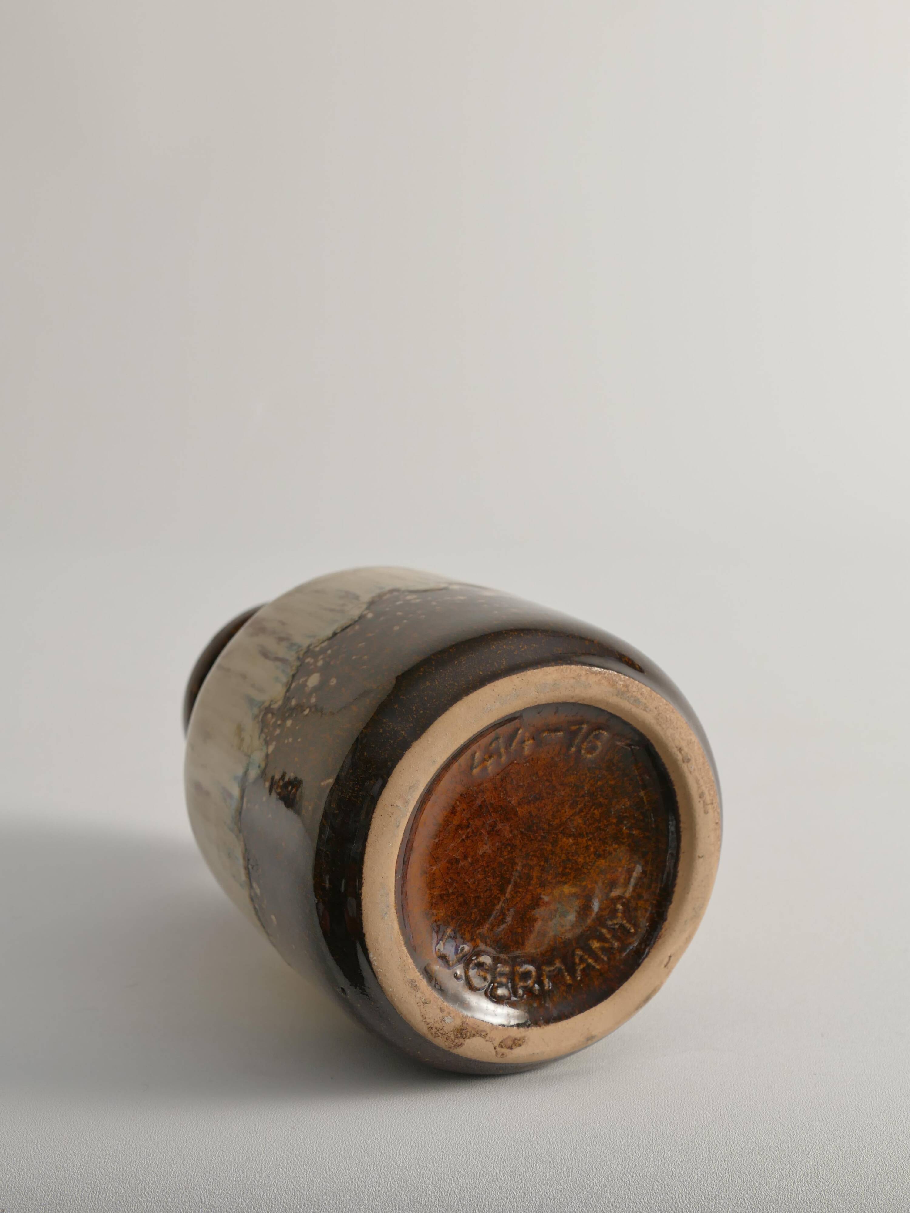 Mid-Century Modern Fat Lava Drip Glaze Ceramic Vase, West Germany, 1970s