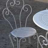 Wrought iron garden furniture