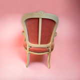 Golden patinated convertible armchair
