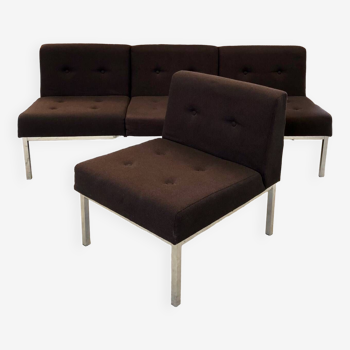 Brown armchairs