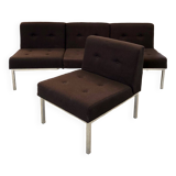 Brown armchairs