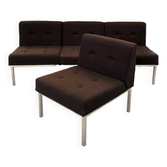 Brown armchairs