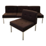 Brown armchairs