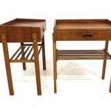 2 Scandinavian teak bedside tables, Sweden, 1960