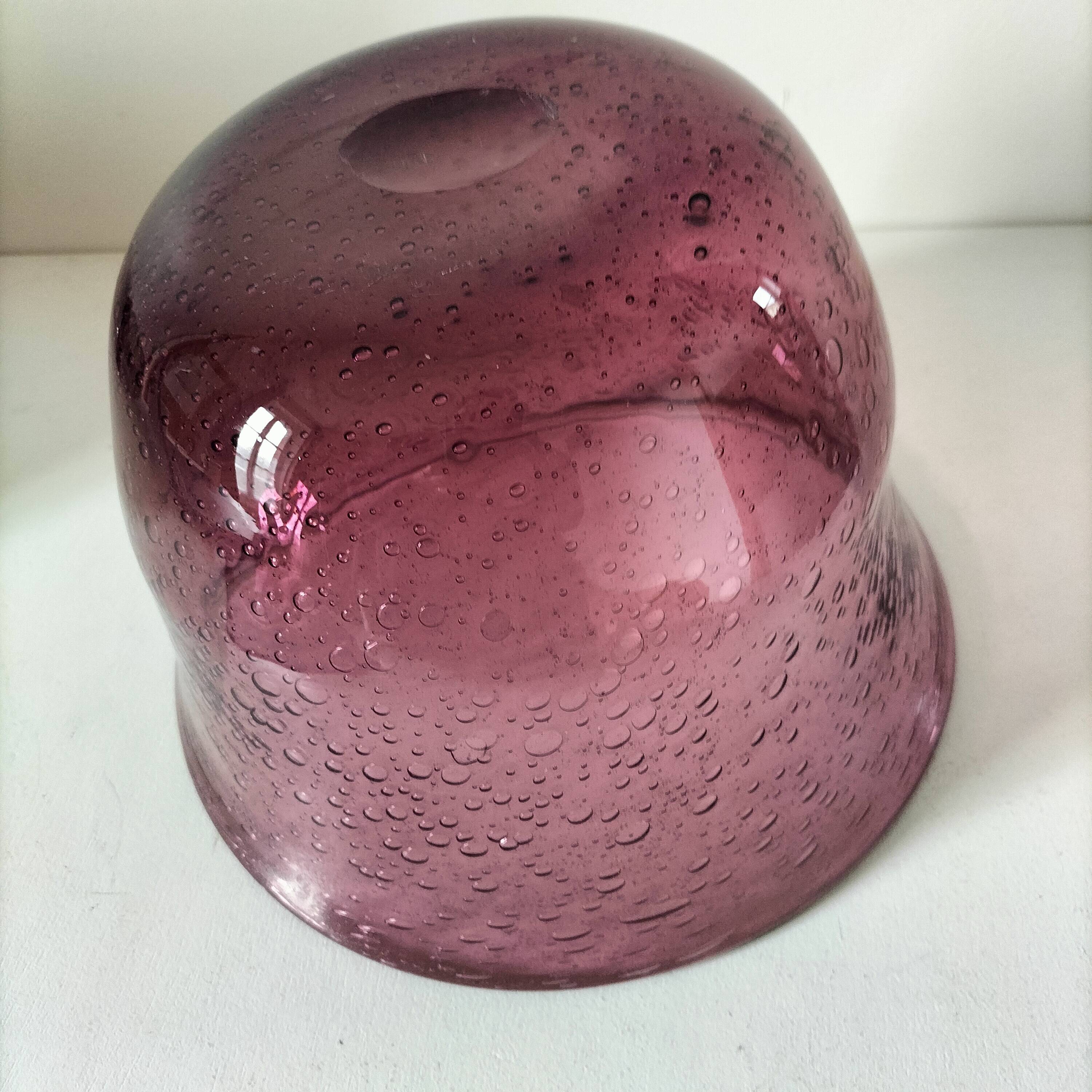 Large Biot style bubble glass salad bowl