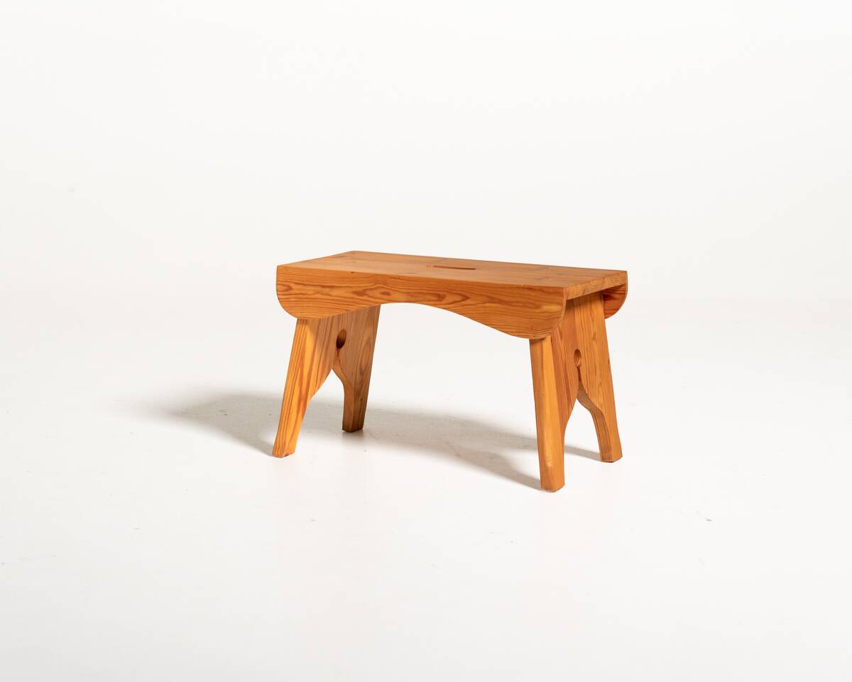 Pine stool, Sweden, 1960s
