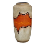 Large West Germany glazed vase with orange and beige shades