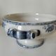 Vegetable dish U&C Sarreguemines with handles, Royat model in blue decoration.