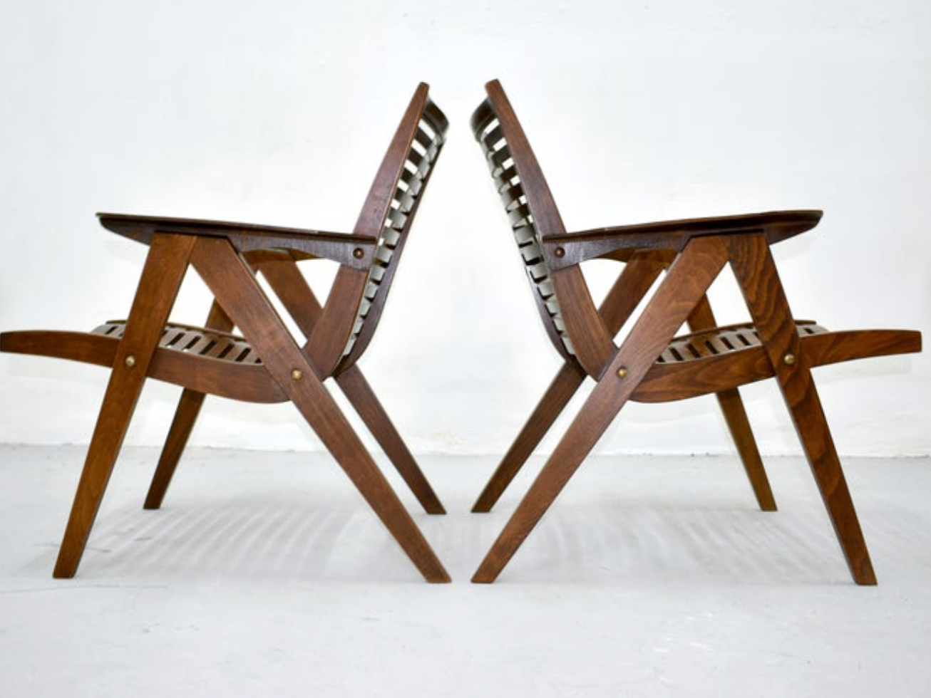 Chairs designed by Niko Kralj produced by Stol Slovenia