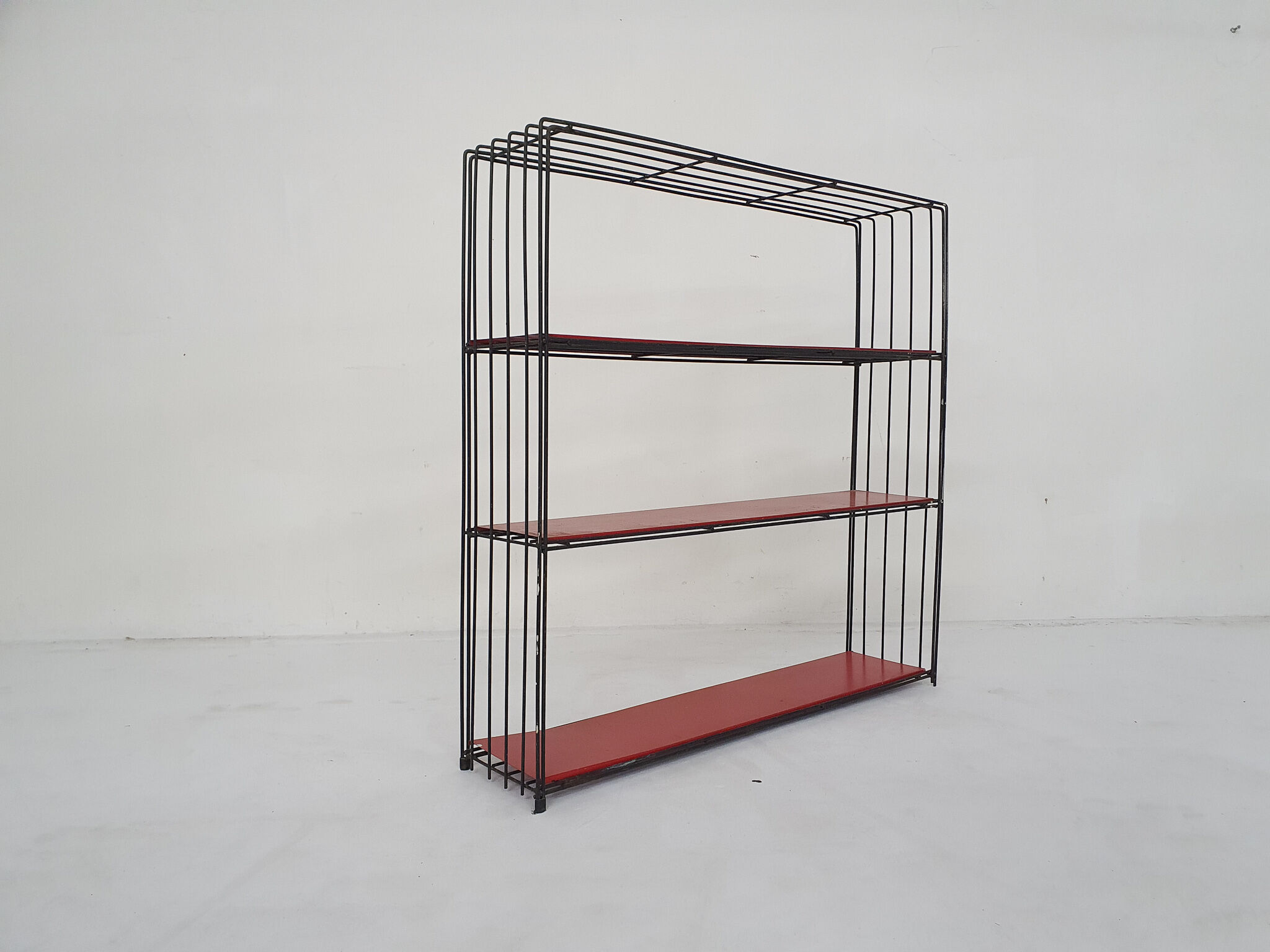 Black metal room divider or bookcase by Tjerk Reijenga for Pilastro, The Netherlands 1960's