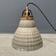 Old mercury glass hanging lamp with brass fixture