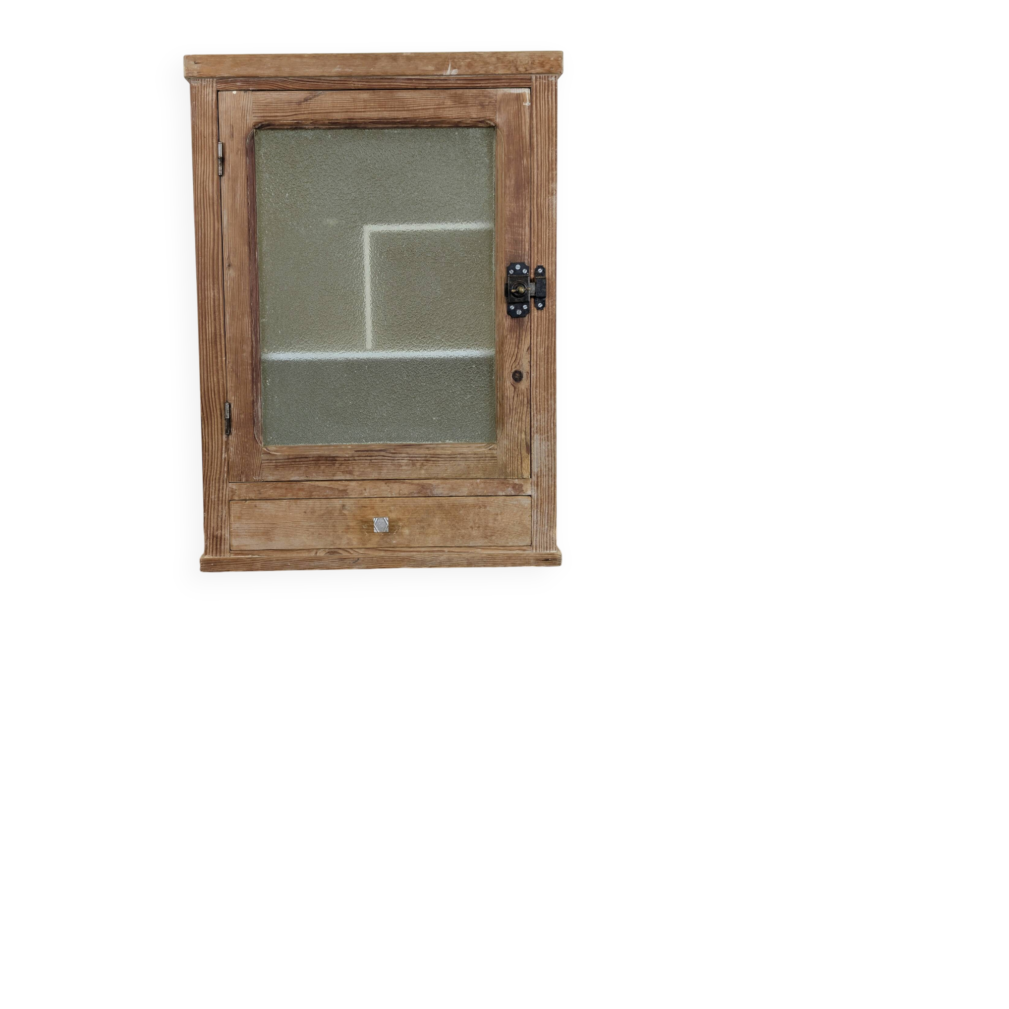 Small glass wall cabinet from the 1960s.
