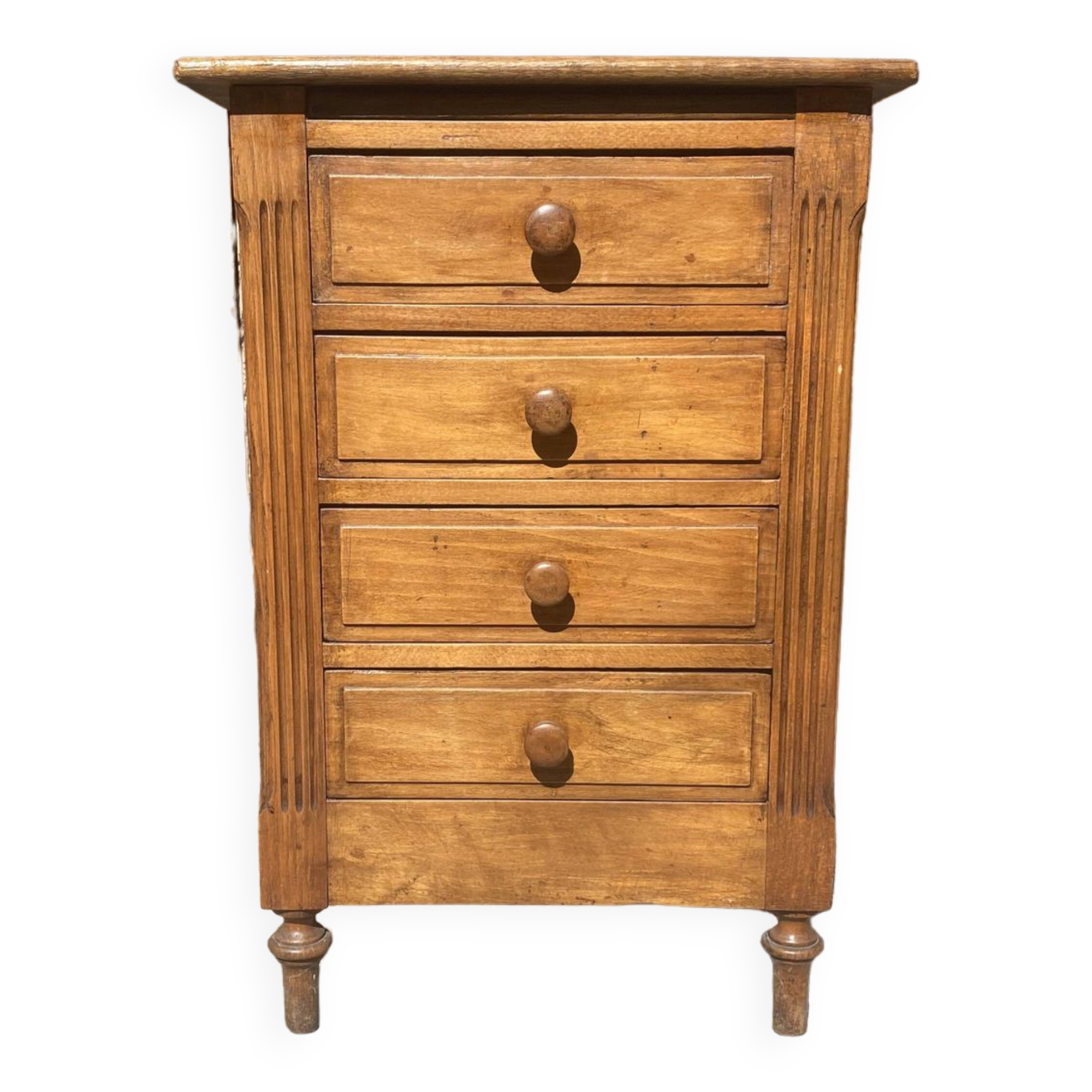 4-drawer solid oak chest of drawers