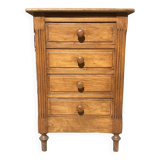 4-drawer solid oak chest of drawers