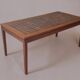 Table basse danoise en teck et céramique, 1960