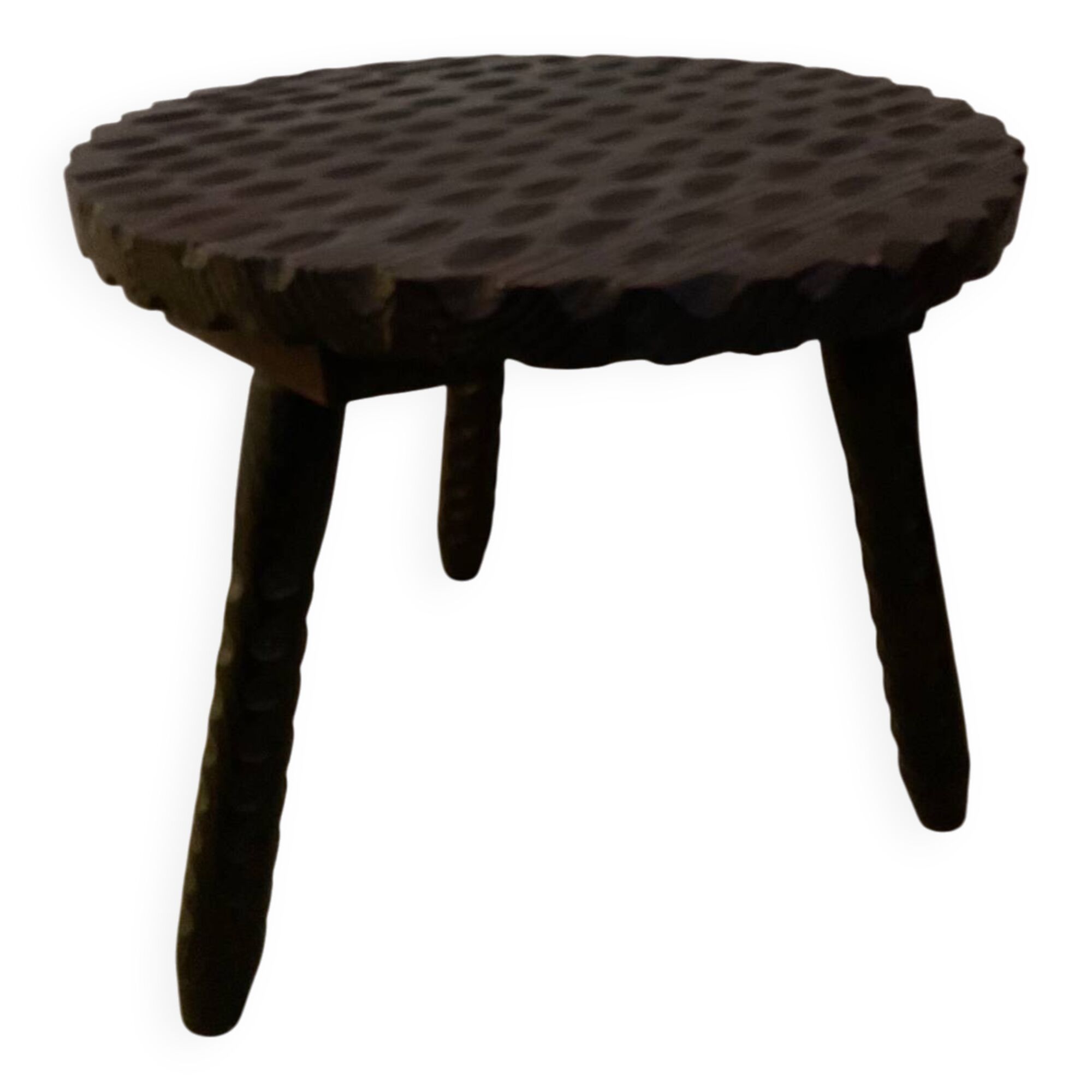 Vintage Brutalist Coffee Table in Solid Wood
