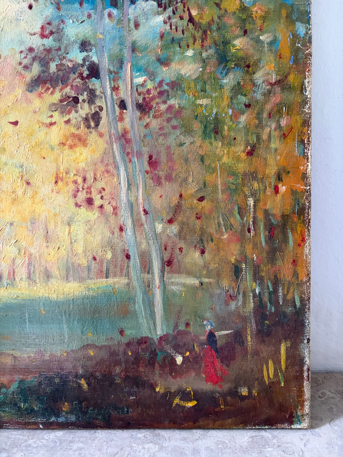 Romantic landscape, oil on canvas