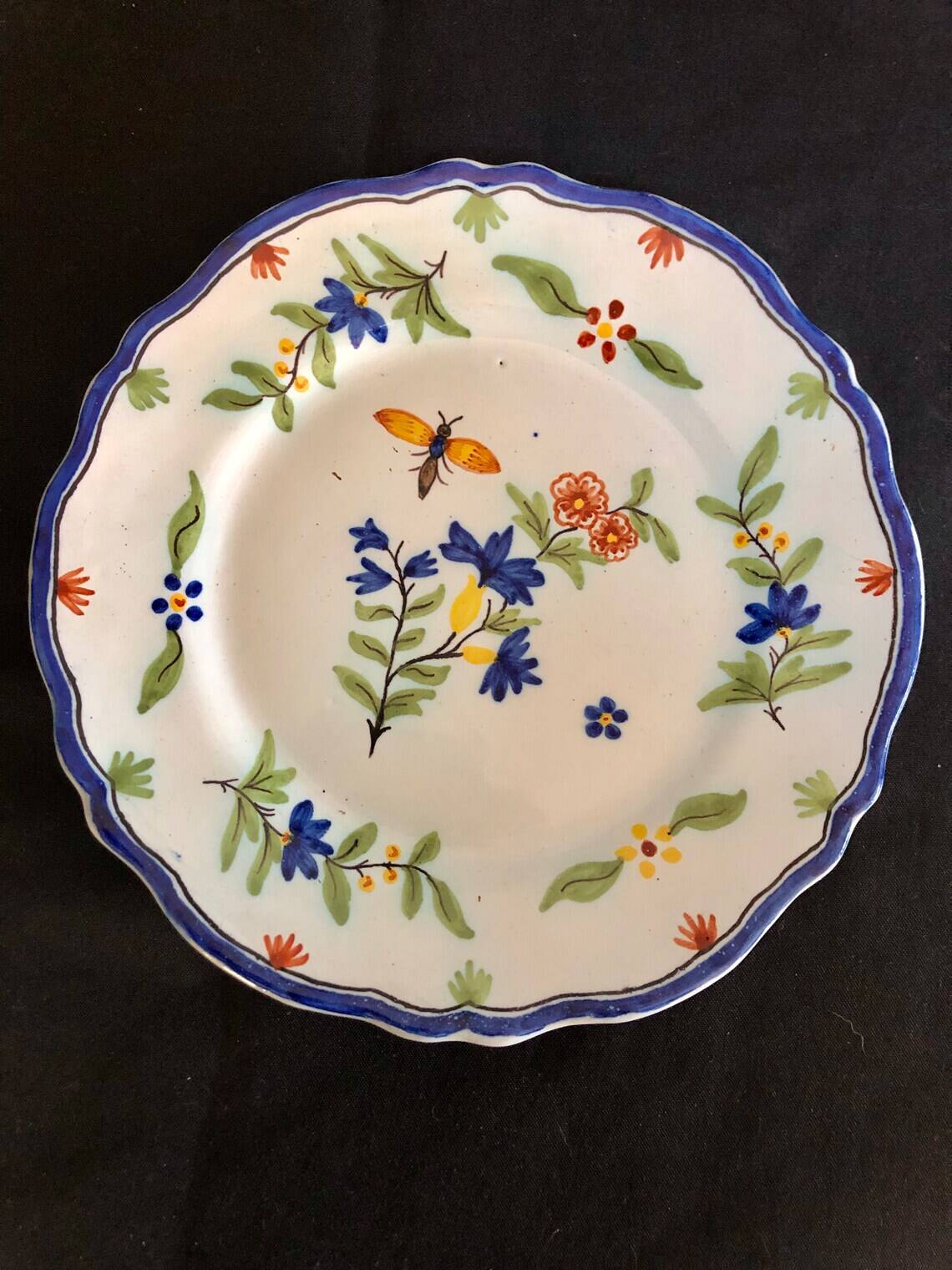 19th century plate from the Faïencerie de Saint Clément