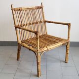 Vintage rattan armchair 1960