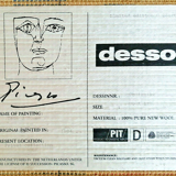 Tapis Mural Pablo Picasso pour Desso Tête D'homme édition limitée N°231/500 1964