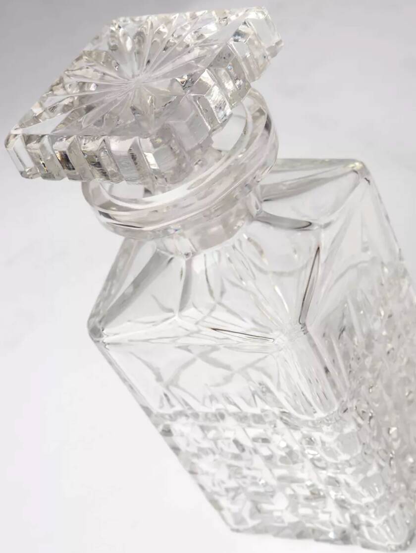 Cut crystal whiskey decanter