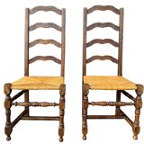 Set of 2 solid wood chairs