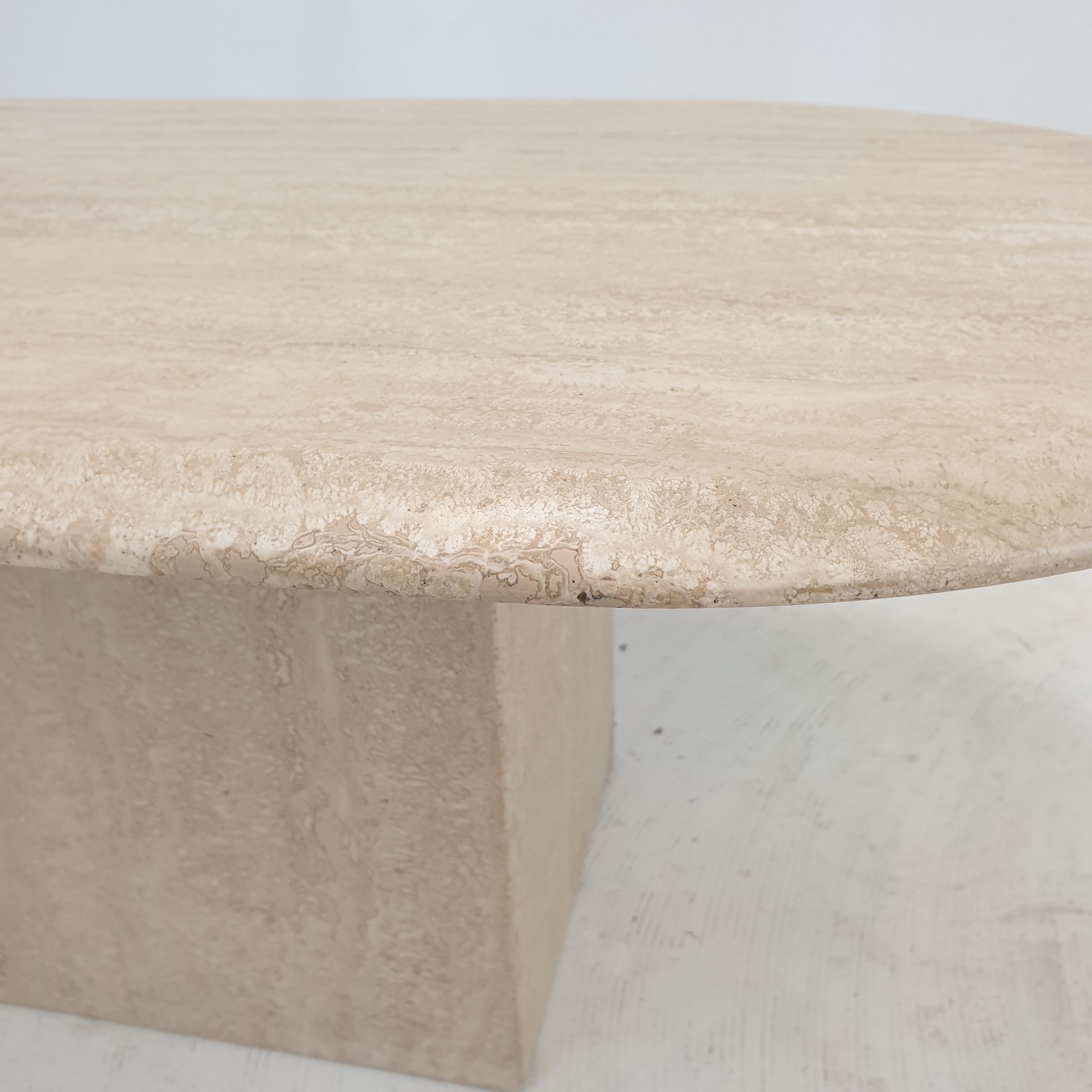 Italian Travertine Coffee Table, 1980's