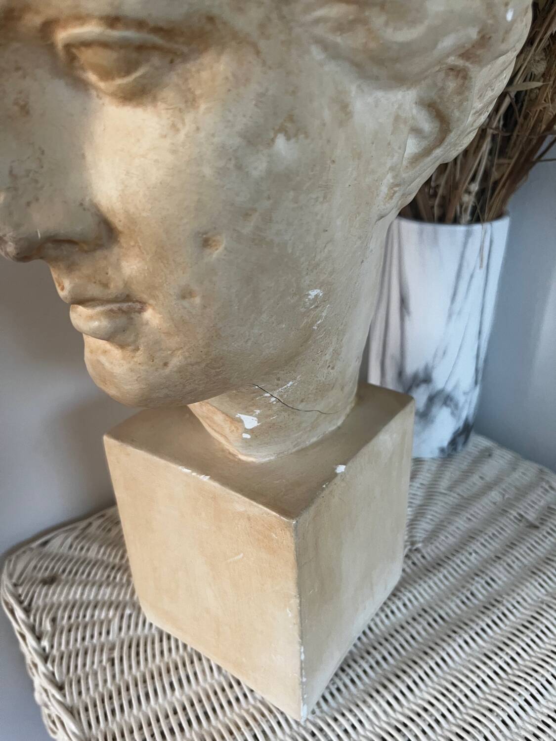 Plaster bust