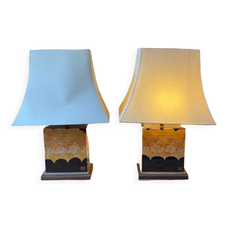 Pair of lamps by Jean-Claude Mahey