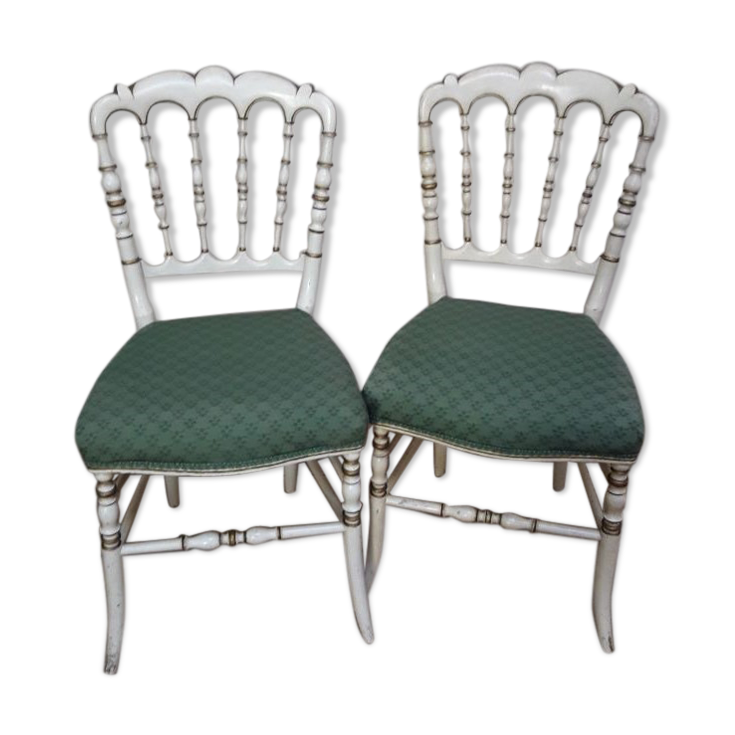 Pair of napoleon III chairs old so-called music