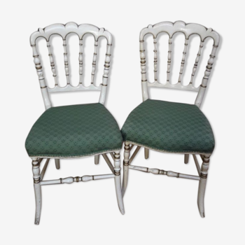 Pair of napoleon III chairs old so-called music