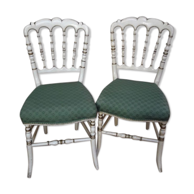 Paire de chaises Napoléon III anciennes dites de musique