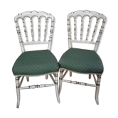 Pair of napoleon III chairs old so-called music