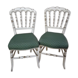 Pair of napoleon III chairs old so-called music