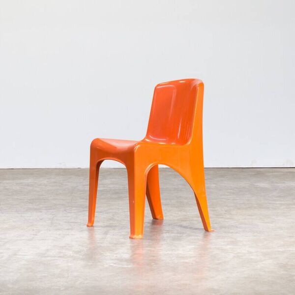Chaise Gilac en plastique orange