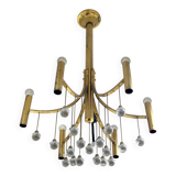 Gaetano Sciolari Geometric Chandelier Hollywood Regency 1970’s