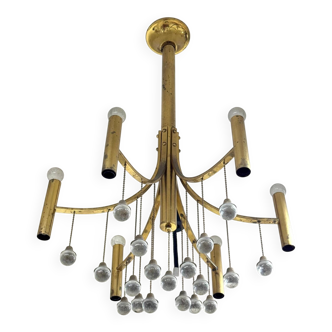 Gaetano Sciolari Geometric Chandelier Hollywood Regency 1970’s