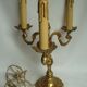 Pair of 3-light bronze Louis XV style table lamps