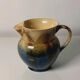 Vintage 1970s glazed ceramic pitcher - Handmade French water jug - Decorative vase in wabi-sabi style for the kitchen