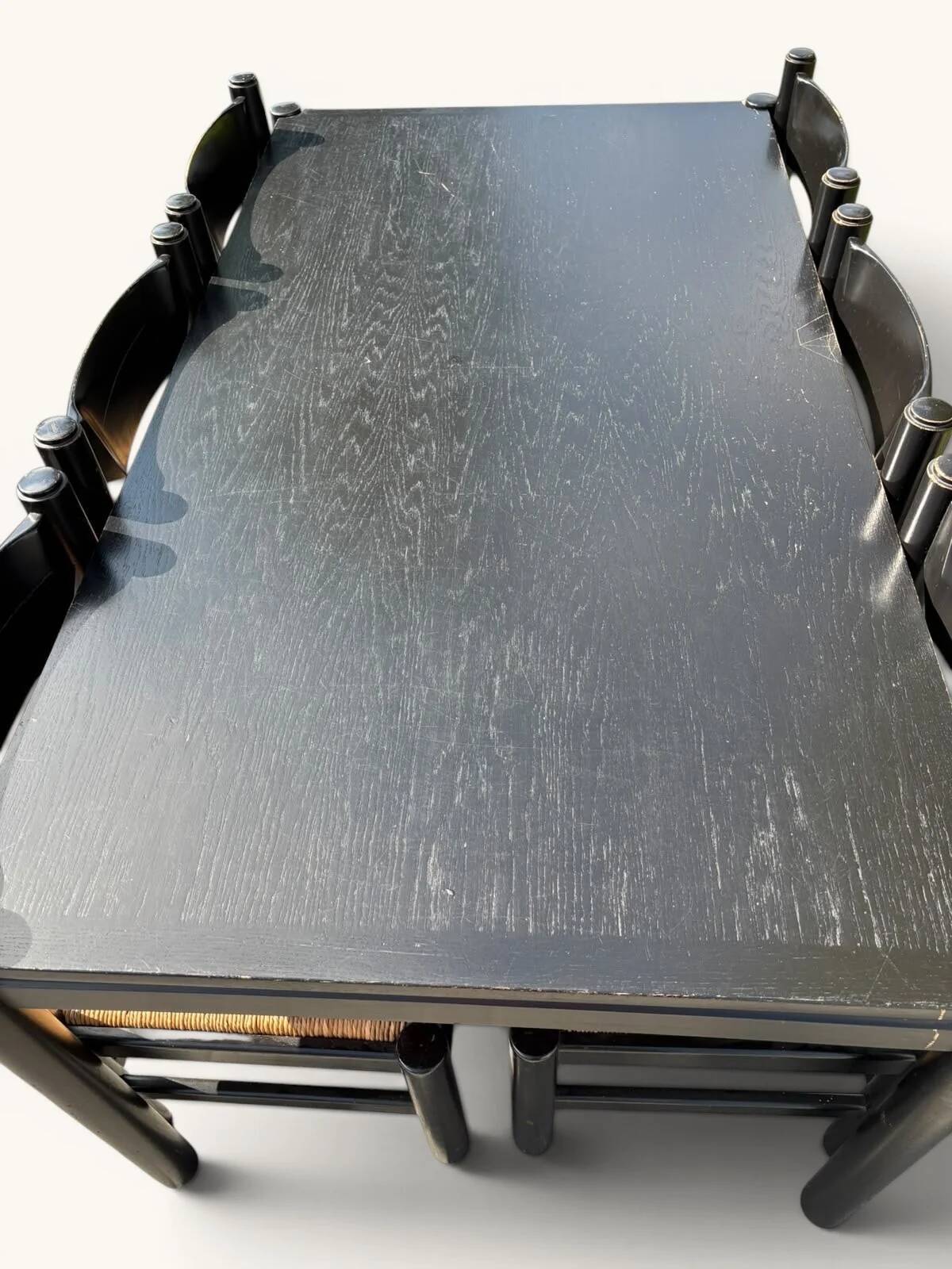Table à manger avec 6 chaises de Vico Magistretti pour Cassina