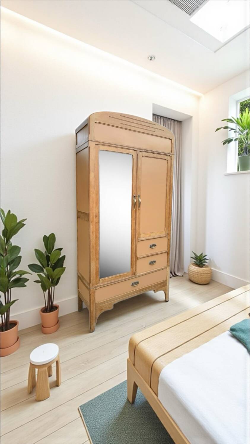 1920s Parisian Art Deco hotel wardrobe, removable