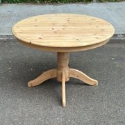 Table de repas ronde extensible en bois massif brut