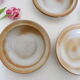 Set of 4 hollow plates Grès du Marais, vintage