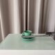 Set of 4 Vintage Jade Green Studio Pottery Espresso Cups & Saucers – Hand G